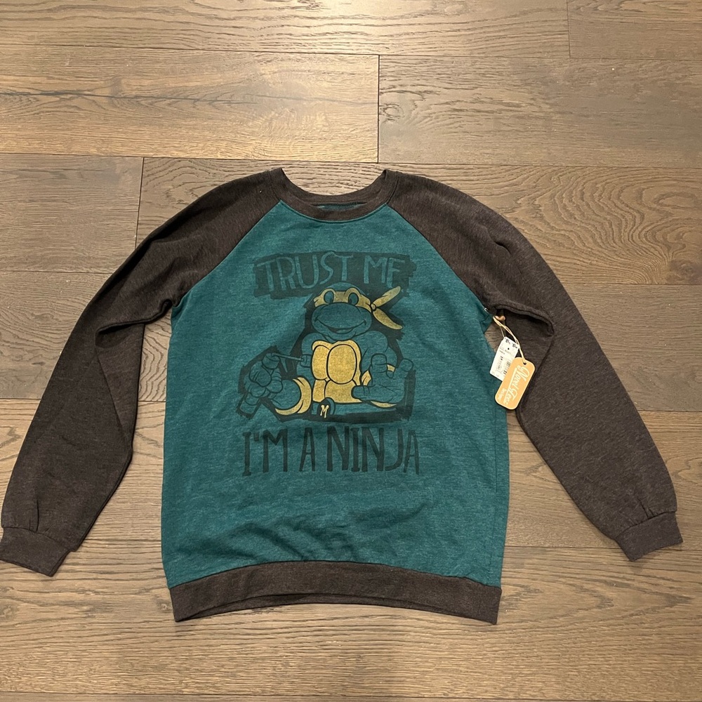 Ninja boys long sleeve top sz 10/12 NWT